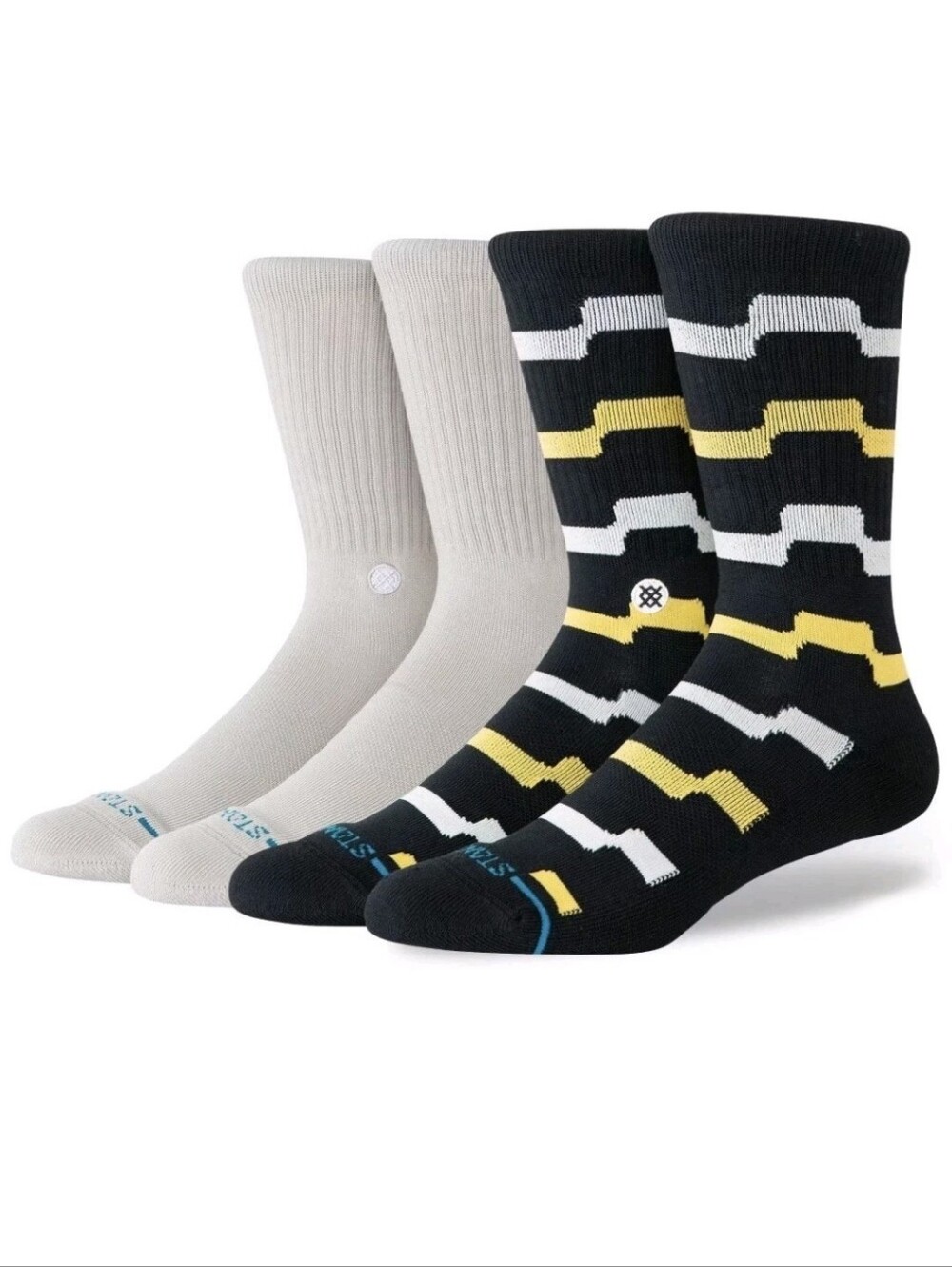 2-Pair Stance Icon Mens Large 9-12 Casual Combed Cotton Crew Unisex Golf Gift